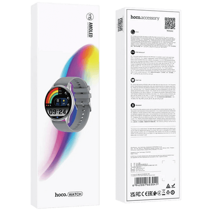 hoco. Pametni sat, 1.43" AMOLED, Bluetooth, IP68 - Y15 Silver