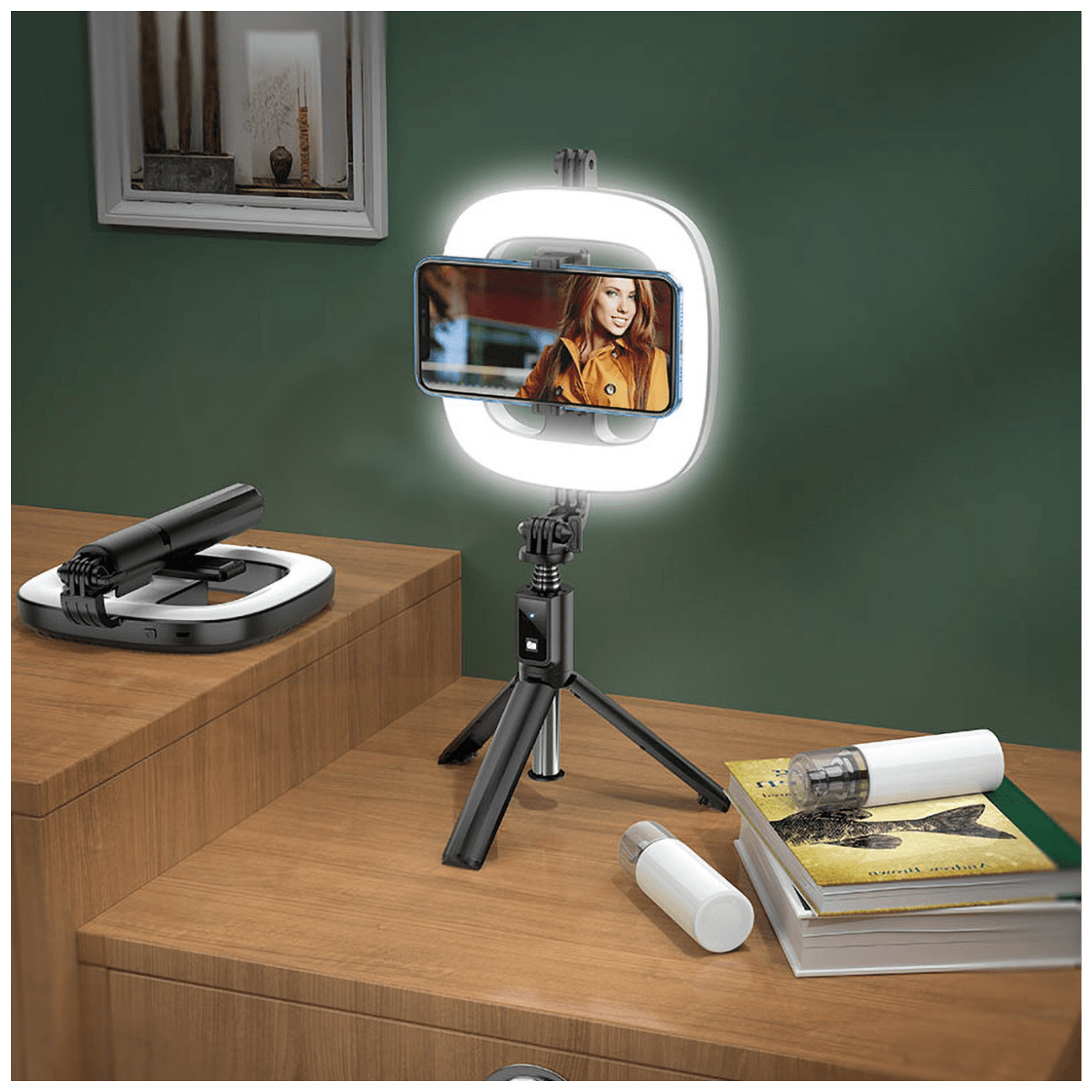 hoco. Držač za smartphone sa svjetlom, 4.7 - 6.5", Bluetooth - LV03 Plus Showfull