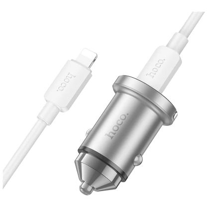 hoco. Auto punjač, brzi, sa Lightning kabelom, PD45W+QC3.0 - NZ10 Handy, Lightning