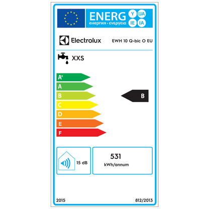 Electrolux Bojler 10 lit., Cijevni električni grijač (TEN), 2kW, IPX4 - EWH 10 Q-bic O EU