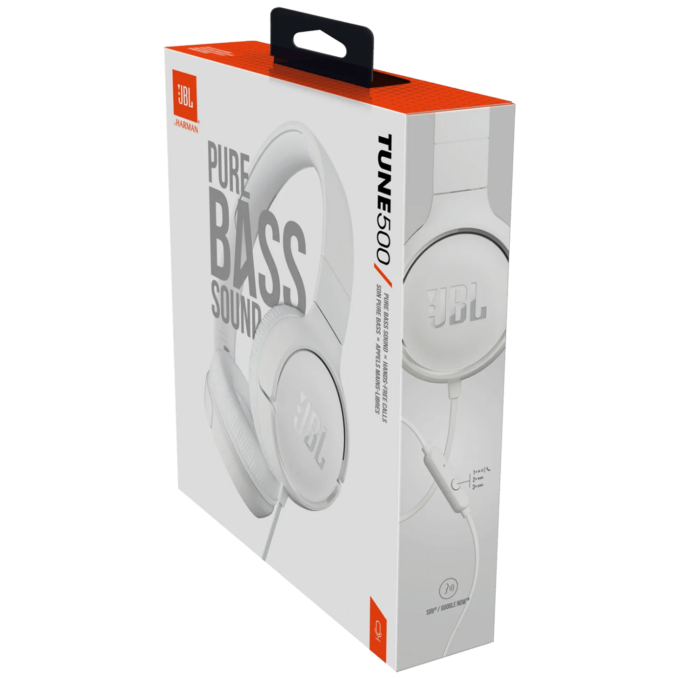 JBL Slušalice sa mikrofonom, headset, 3.5mm, sklopive - Tune 500 White