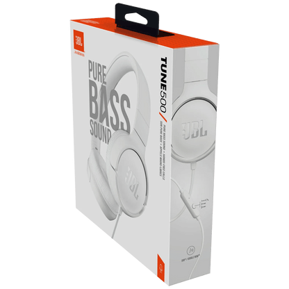 JBL Slušalice sa mikrofonom, headset, 3.5mm, sklopive - Tune 500 White