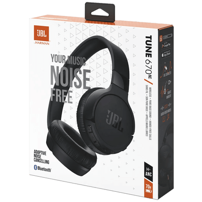 JBL Slušalice bežične sa mikrofonom, Bluetooth + audio kabel - Tune 670NC Black