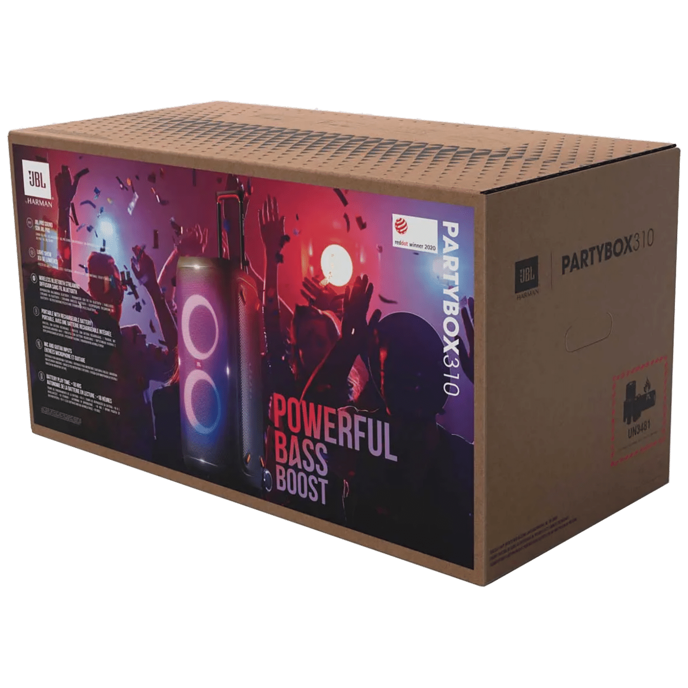 JBL Zvučnik bežični, Bluetooth, 240W, IPX4 - Partybox 310