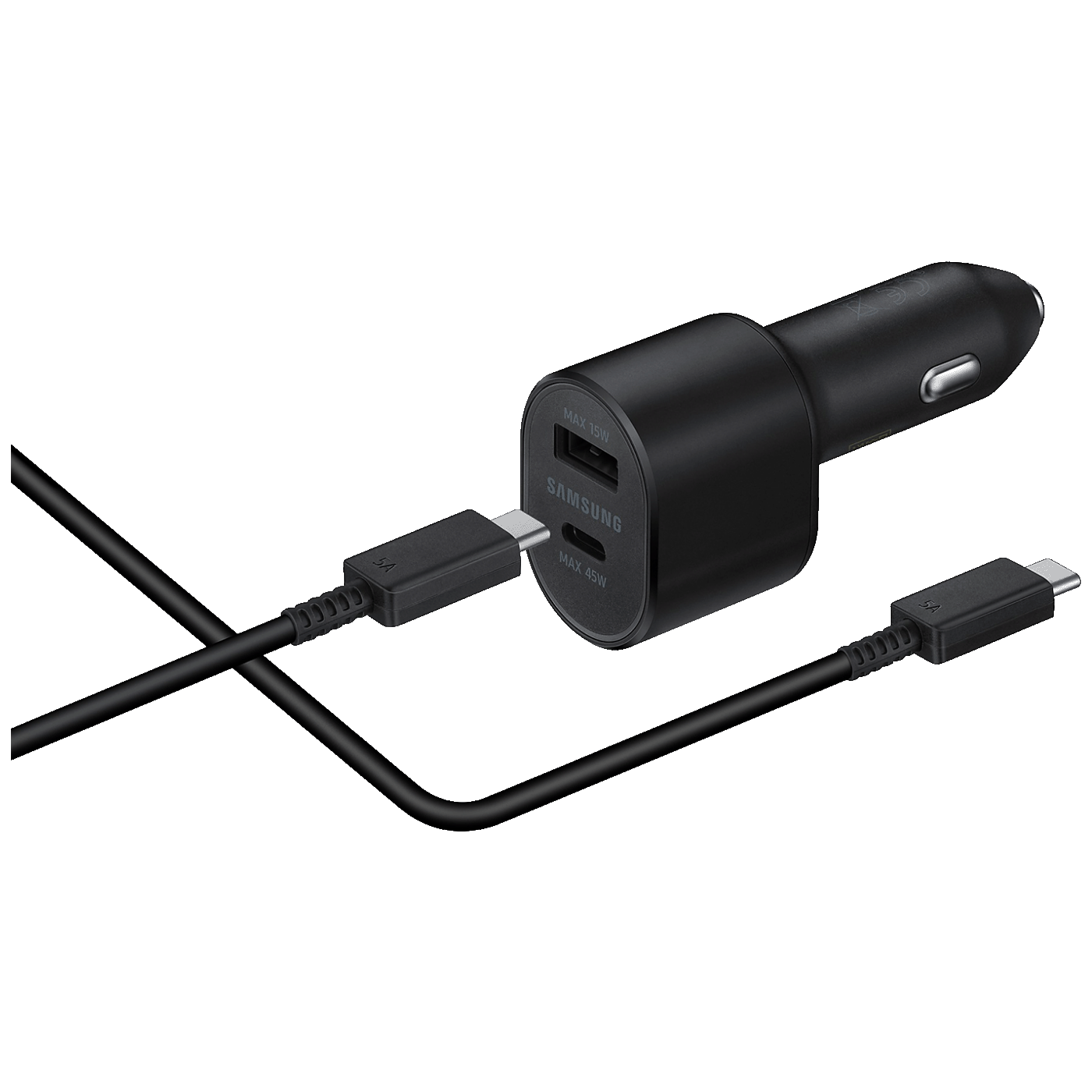 Samsung Auto punjač sa type C kabelom, brzi, USB-A, USB-C, 45W+15W - EP-L5300XB