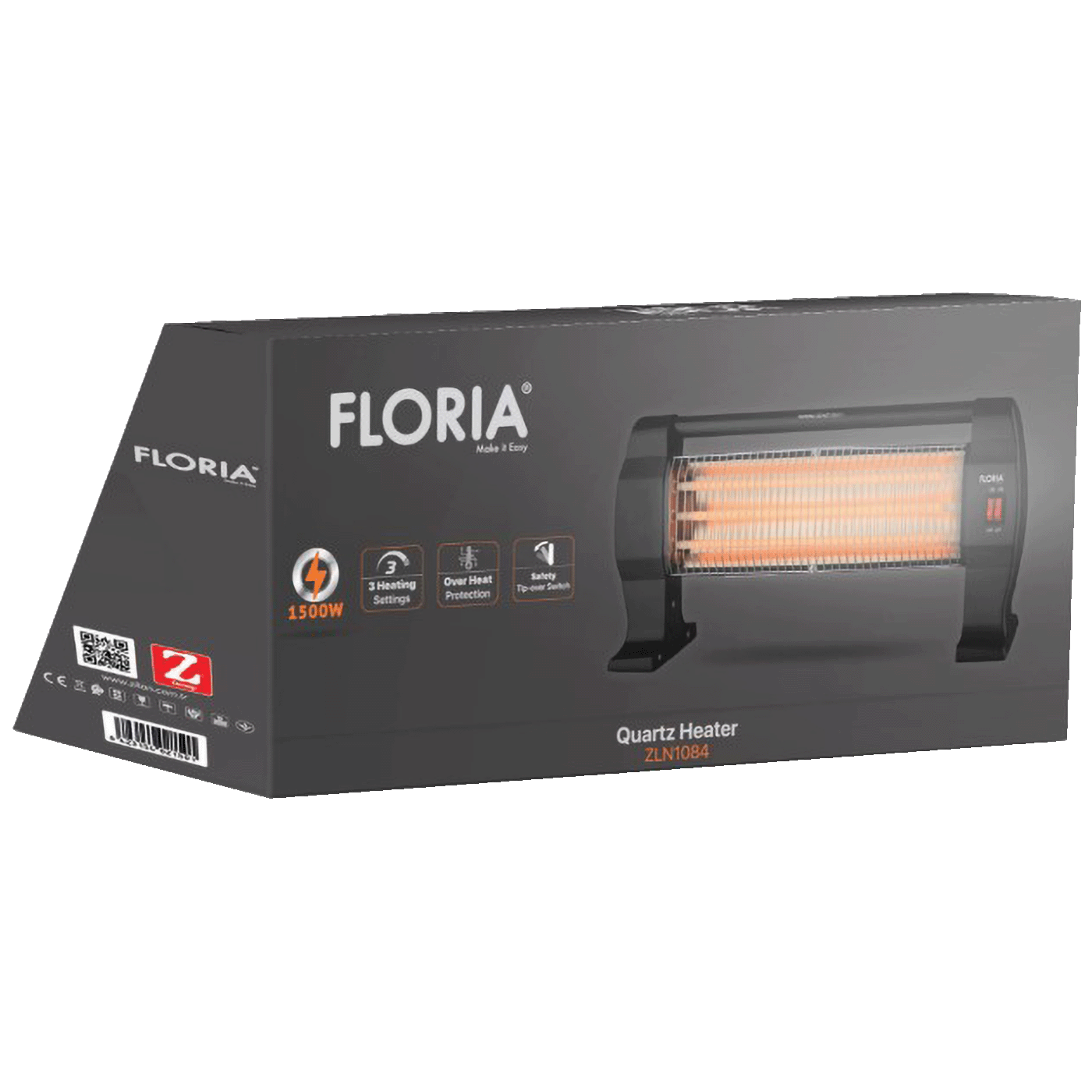 Floria Grijalica sa halogenim ( kvarcnim ) grijačem, 1200 W - ZLN1084 BK