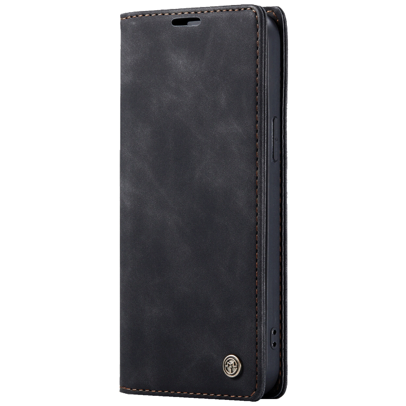 CaseMe Futrola preklopna za iPhone 14 Pro Max, koža, crna - Flip Lea. P. Case iPhone 14 Pro Max