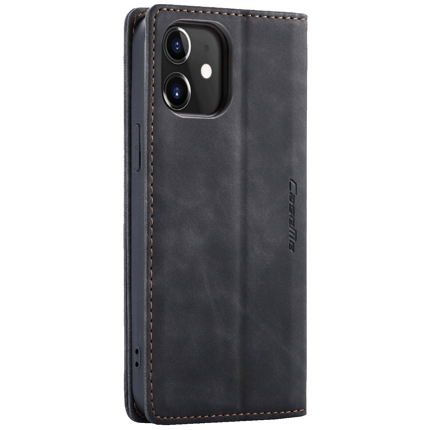 CaseMe Futrola preklopna za iPhone 12/12 Pro Max, koža, crna - Flip Lea. P. Case iPhone 12/12 Pro