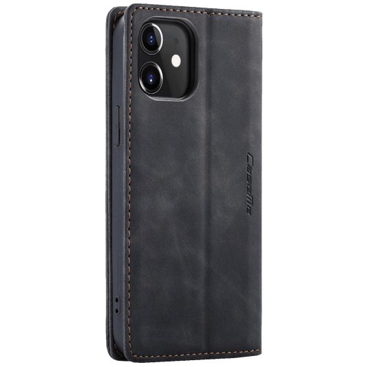 CaseMe Futrola preklopna za iPhone 12/12 Pro Max, koža, crna - Flip Lea. P. Case iPhone 12/12 Pro