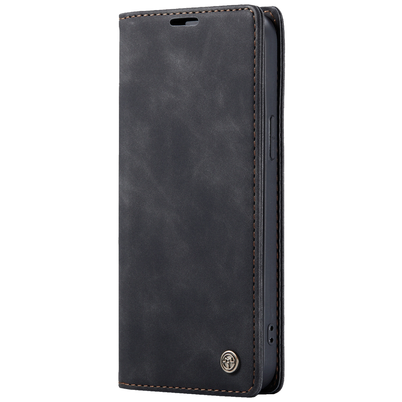 CaseMe Futrola preklopna za iPhone 12/12 Pro Max, koža, crna - Flip Lea. P. Case iPhone 12/12 Pro