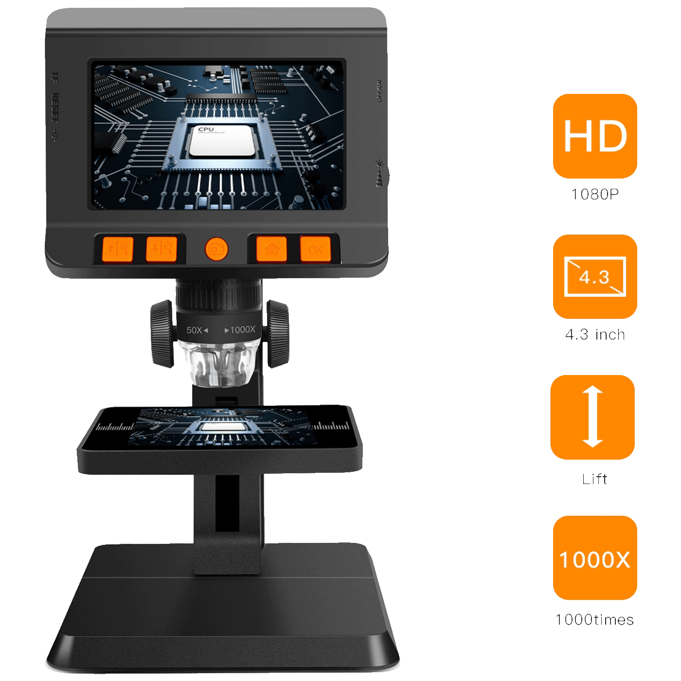 NN-Su Stoni elektronski digitalni mikroskop sa ekranom od 4.3" - P110 50X-1000X