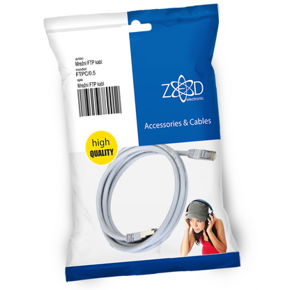 ZED electronic Mrežni FTP kabl, CAT5E, dužina 0.5 metar - FTPC/0.5