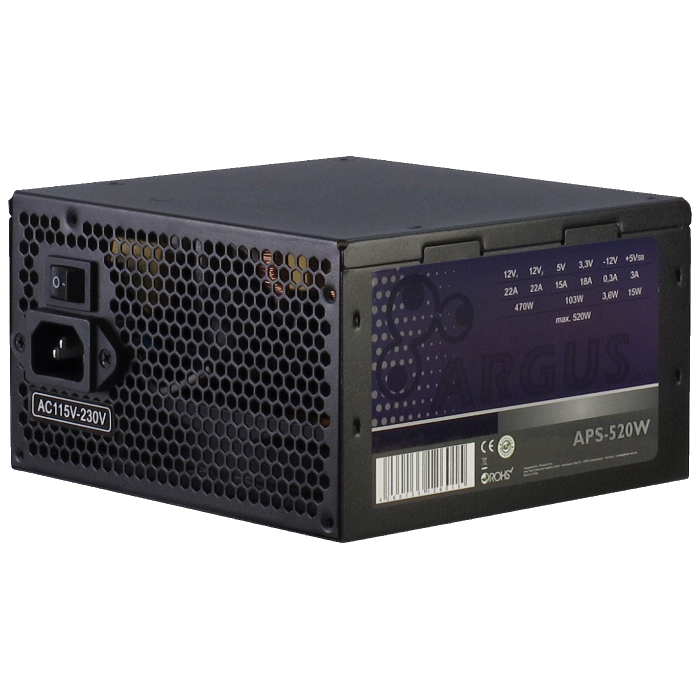 Inter-Tech Napojna jednica za PC, ATX, 520W - Argus APS-520W