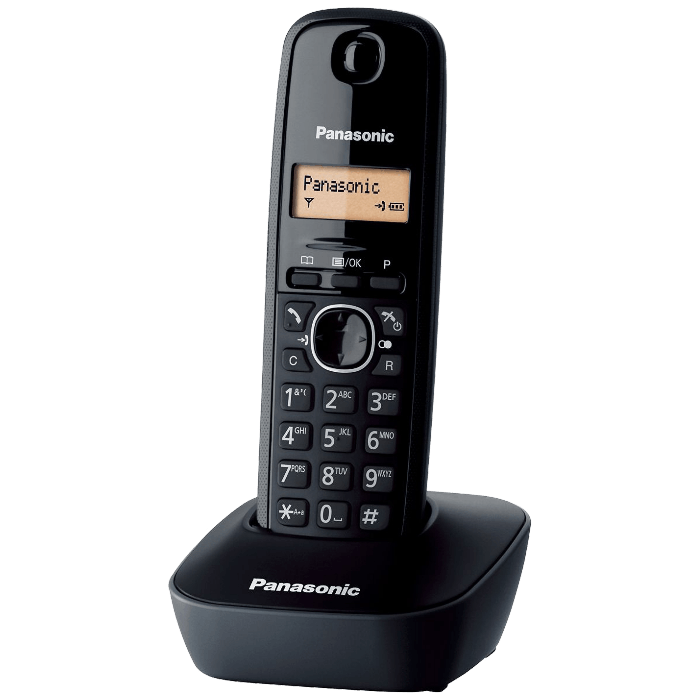 Panasonic Telefon bežični, LED display, crna boja - KX-TG1611FXH