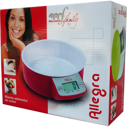 MELCHIONI family Vaga, kuhinjska, sa posudom, LCD display, crvena boja - ALLEGRA RW