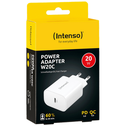 (Intenso) Punjač kučni, brzi, USB-C, 3A, 20W - Power Adapter W20C