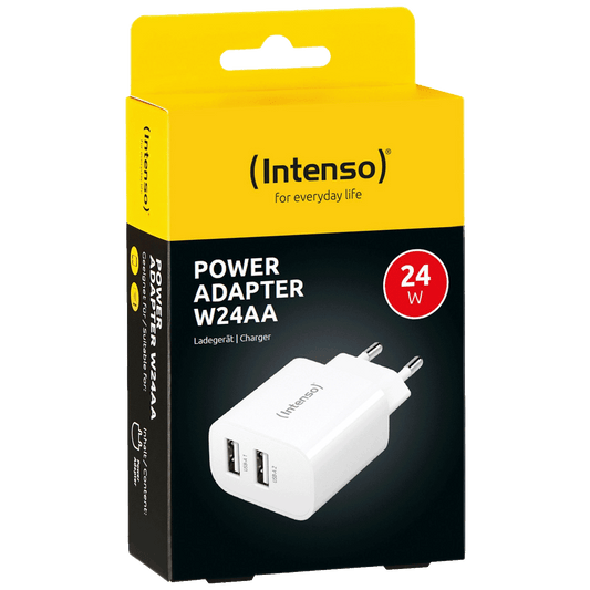 (Intenso) Punjač kučni, 2 x USB-A, 2.4A, 24W - Power Adapter W24AA