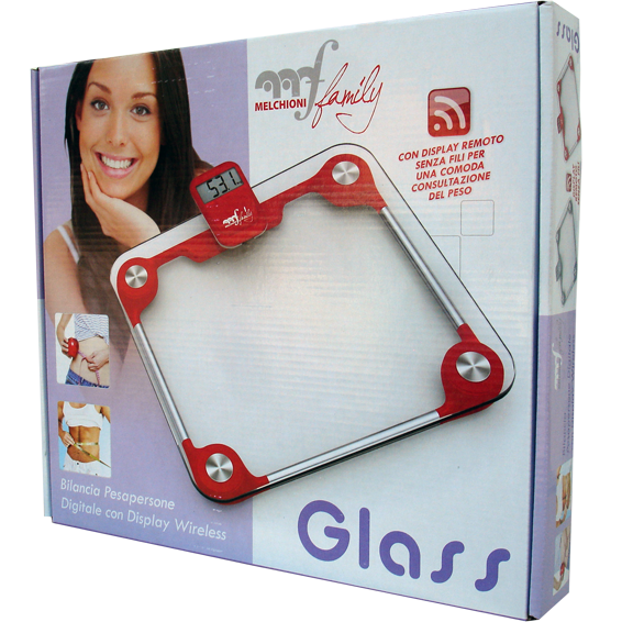 MELCHIONI family Vaga, Ultra-tanka, do 150Kg, Wirelles LCD display, prozirna - GLASS R