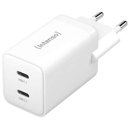 (Intenso) Punjač kučni, brzi, 2 x USB-C, 3A, 40W - Power Adapter W40CC GaN