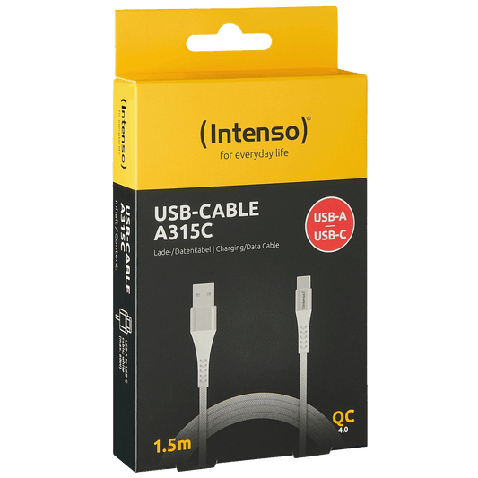 (Intenso) USB kabl za smartphone, USB-A to USB type C, 1.5 met. - USB-Cable A315C