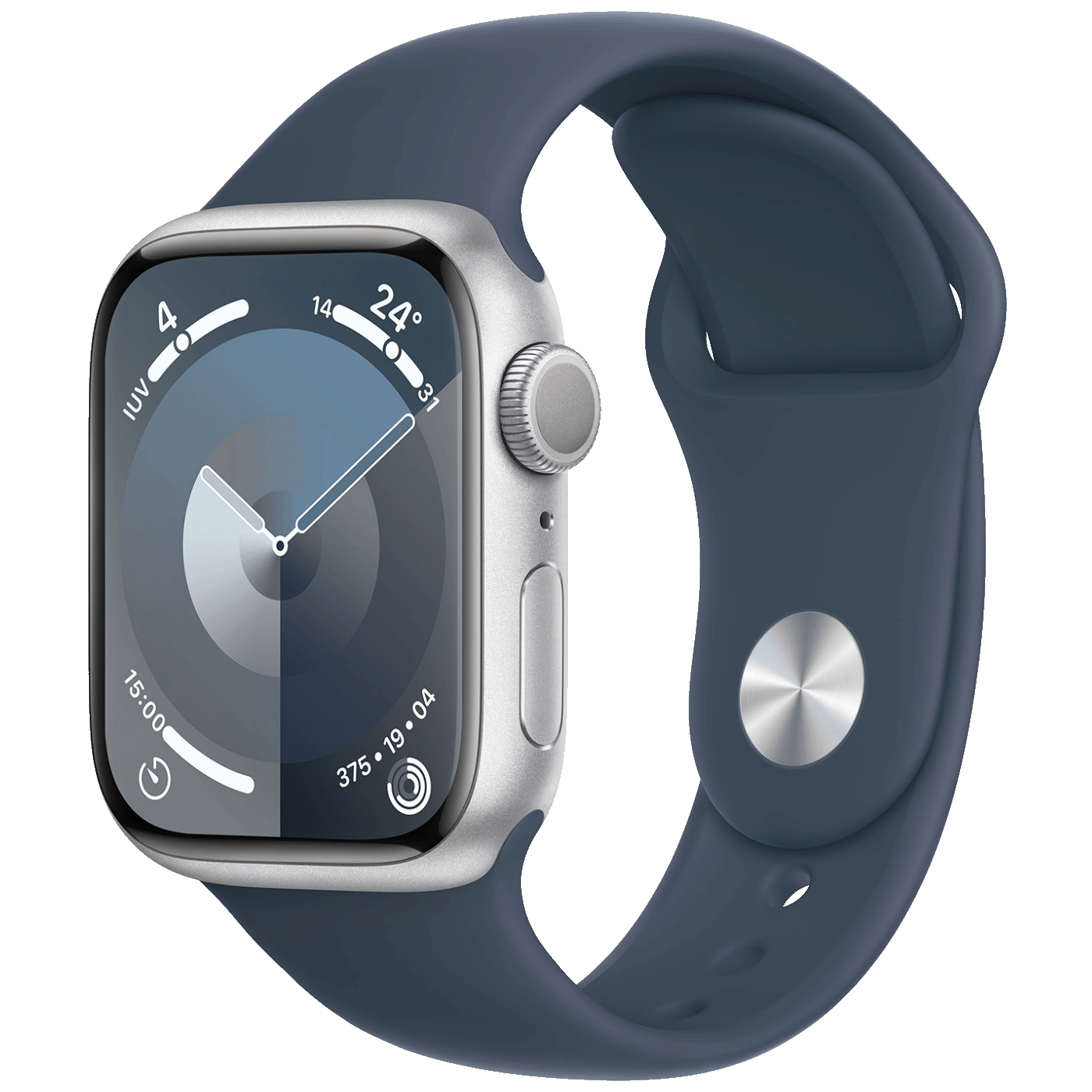 Apple Pametni sat, 1.69" LTPO OLED zaslon, vodootporan BT, WiFi - Watch Series 9 GPS 41mm Silver