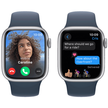 Apple Pametni sat, 1.69" LTPO OLED zaslon, vodootporan BT, WiFi - Watch Series 9 GPS 41mm Silver