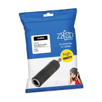 ZED electronic Adapter 3.5 mm M na 6.3 mm Ž, stereo - AP63C