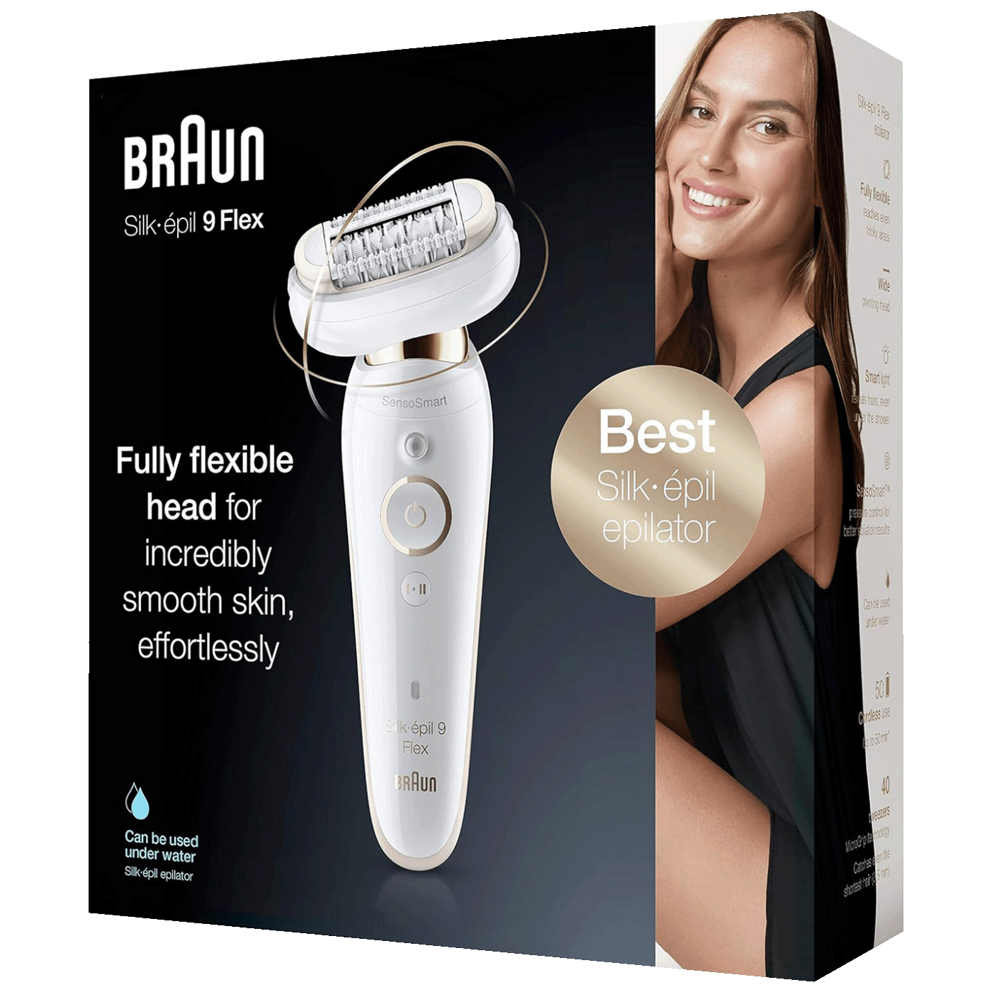 Braun Epilator Silk-epil 9 Flex 9001, Wet&Dry