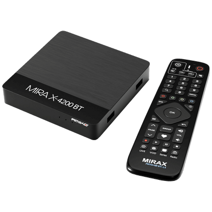Amiko Prijemnik IPTV@Linux, 4K UHD, H.265, LAN, WiFi Dual Band - MIRAX HIS-4200 BT Pure OTT