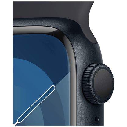 Apple Pametni sat, 1.69" LTPO OLED zaslon, vodootporan BT, WiFi - Watch Series 9 GPS 41mm Midnight