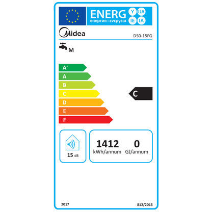 Midea Bojler 50 lit., 1500W, IPX4 - D50-15FG