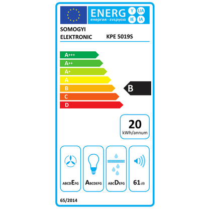 home Napa STORM 50 cm, protok zraka 190 m³/h, 38W, INOX - KPE 5019S