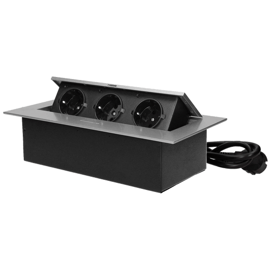 Orno Produžni kabel sa 3 x Schuko utičnice, ugradbena - OR-GM-9037(GS)/G