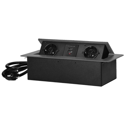 Orno Produžni kabel sa 2 x Schuko utičnice + 2 x USB, ugradbena - OR-GM-9035(GS)/GR