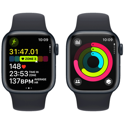 Apple SAT pametni, 1.9" LTPO OLED zaslon, vodootporan BT, WiFi - Watch Series 9 GPS 45mm Midnight