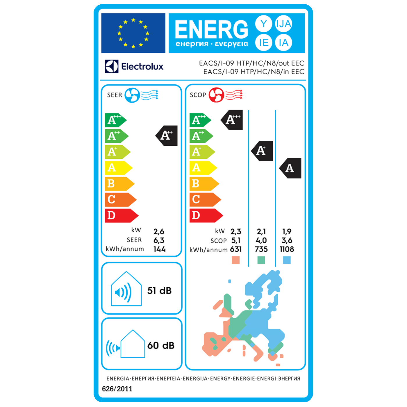 Electrolux Klima uređaj, 9000Btu, -20°, WiFi, Grijac, INVERTER, A++ - EACS/I-09HTP/HC/N8 EEC