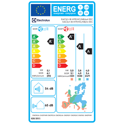 Electrolux Klima uređaj, 18000Btu, -20°, WiFi, HTP DC INVERTER, A++ - EACS/I-18HTP/HC/N8 EEC