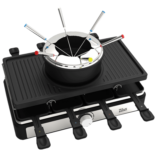 Zilan Električni Roštilj / Raclette / Fondue od sira, 3u1, 1400W - ZLN8856