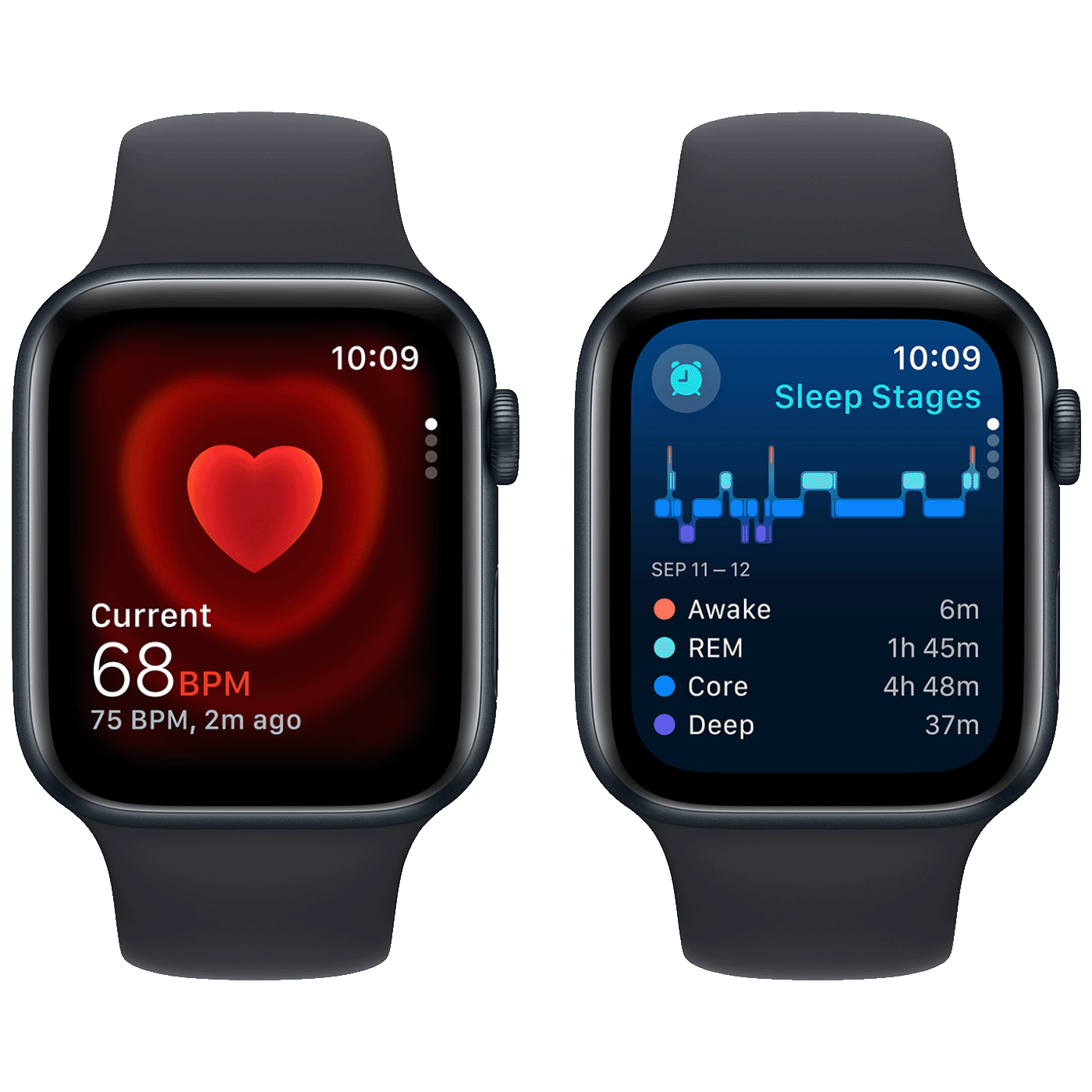 Apple Pametni sat, 1.78" LTPO OLED zaslon, vodootporan BT, WiFi - Watch SE 2023 GPS 44mm Midnight