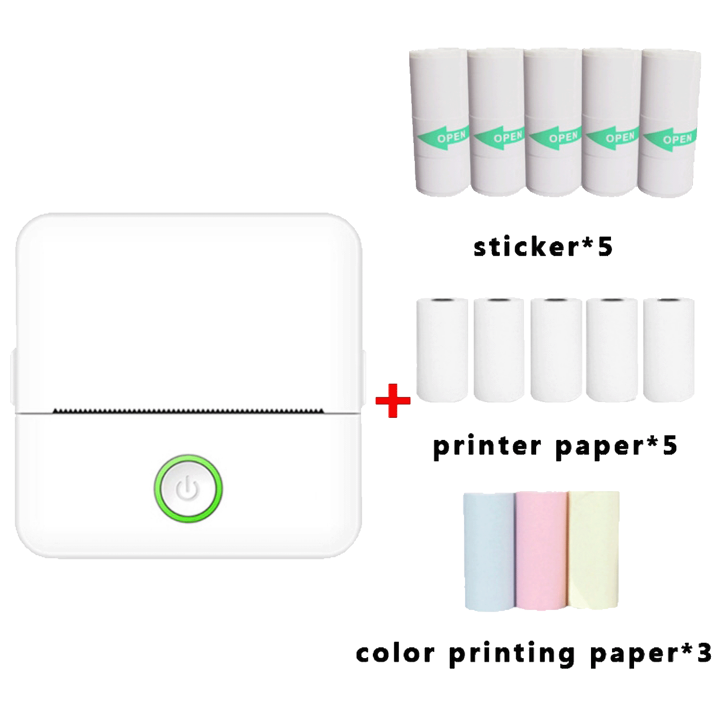 NN-Su Printer, mobilni , Zero INK, Bluetooth, set - X6 Mini Printer, set, Bluetooth