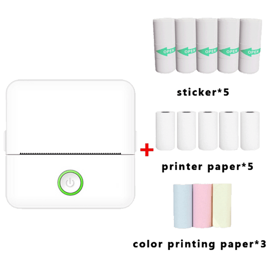 NN-Su Printer, mobilni , Zero INK, Bluetooth, set - X6 Mini Printer, set, Bluetooth