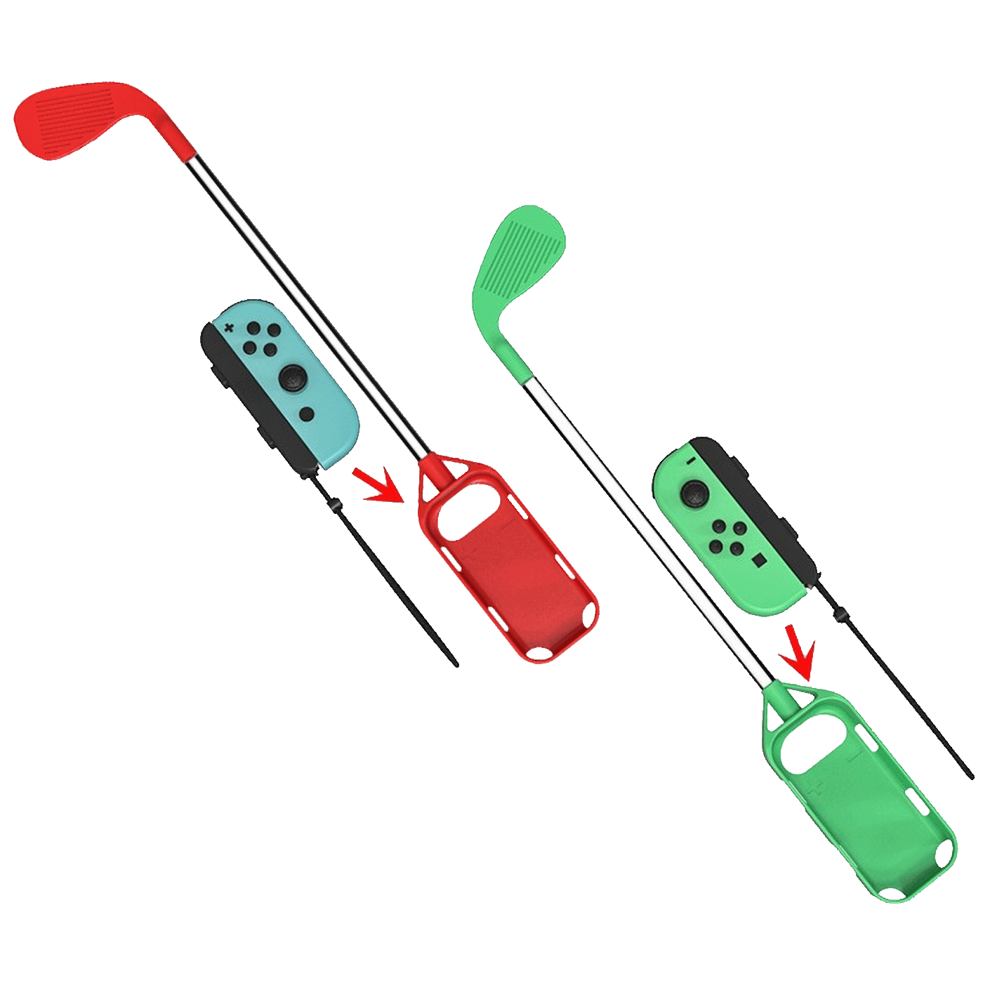 Nintendo Golf palice za Nintendo Switch,Super Mario,par,crvena/zelena - Golf Grips For Nintendo Switch, set