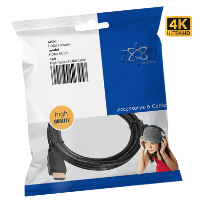 ZED electronic HDMI 2.0 kabl, 4K, dužina 7,5 met. - HDMI-4K/7.5