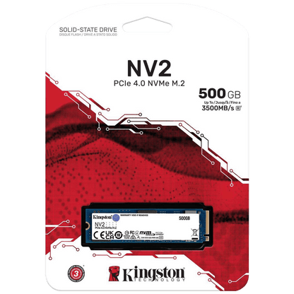 Kingston SSD Disk, 500GB, M.2 NV2 NVMe PCIe 4.0 x 4 - SNV2S/500G