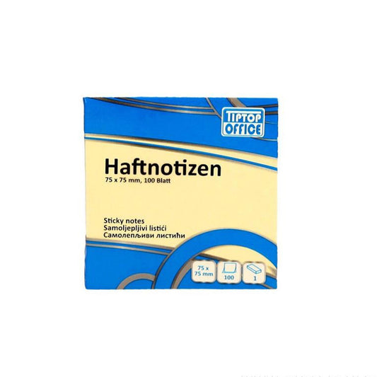 Postit samoljepljivi, 75*75mm, 403144, 100 listova, žuti,