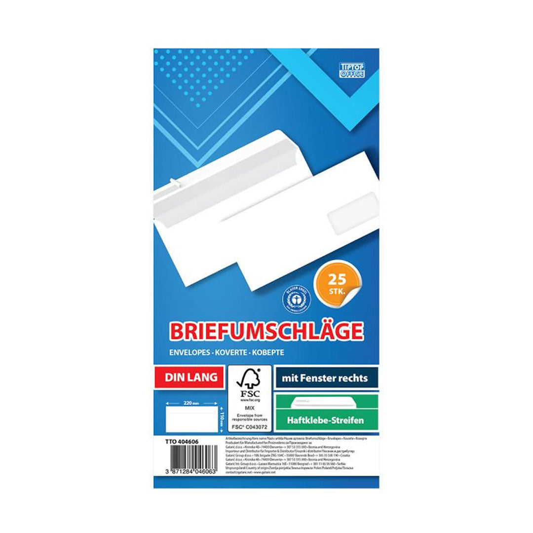 Koverta strip Amerikan desni prozor, 25/1, bijela