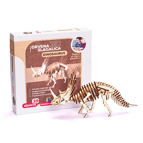 Solto, 3D drvene puzle, Dinosaurus, Vrabac