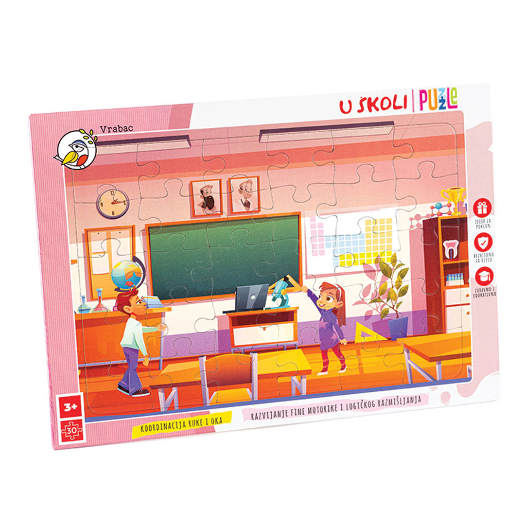 Puzzle Fun 30, U školi, Vrabac