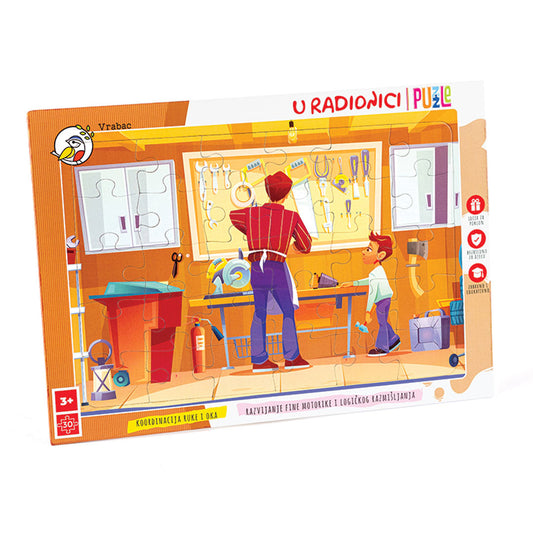 Puzzle Fun 30, U radionici, Vrabac