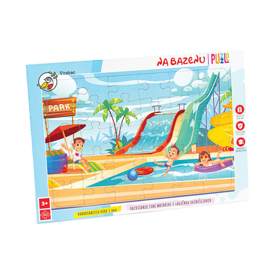 Puzzle Fun 30, Na bazenu, Vrabac